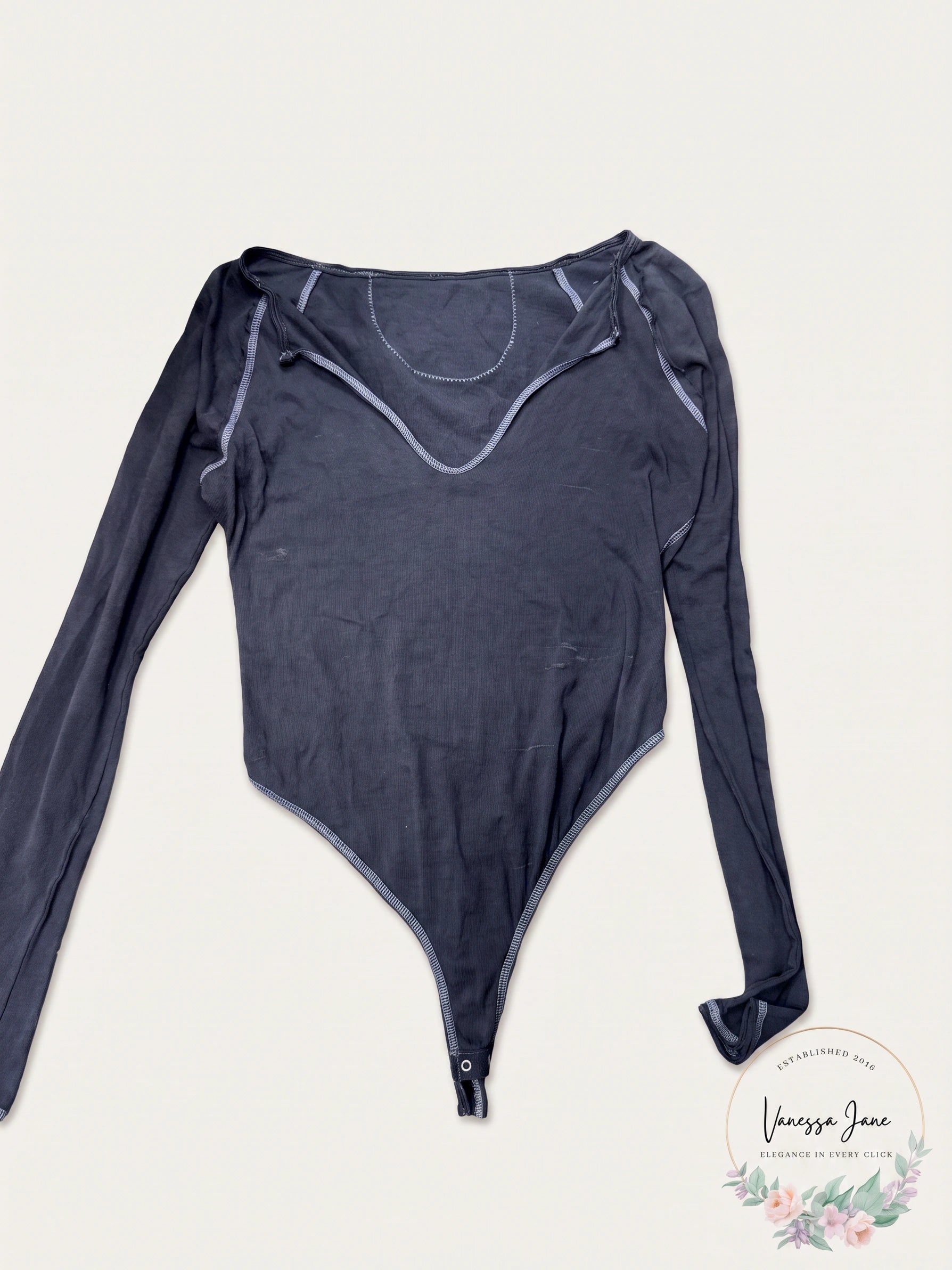 Intimately Free People  long-sleeve bodysuit, Size Small