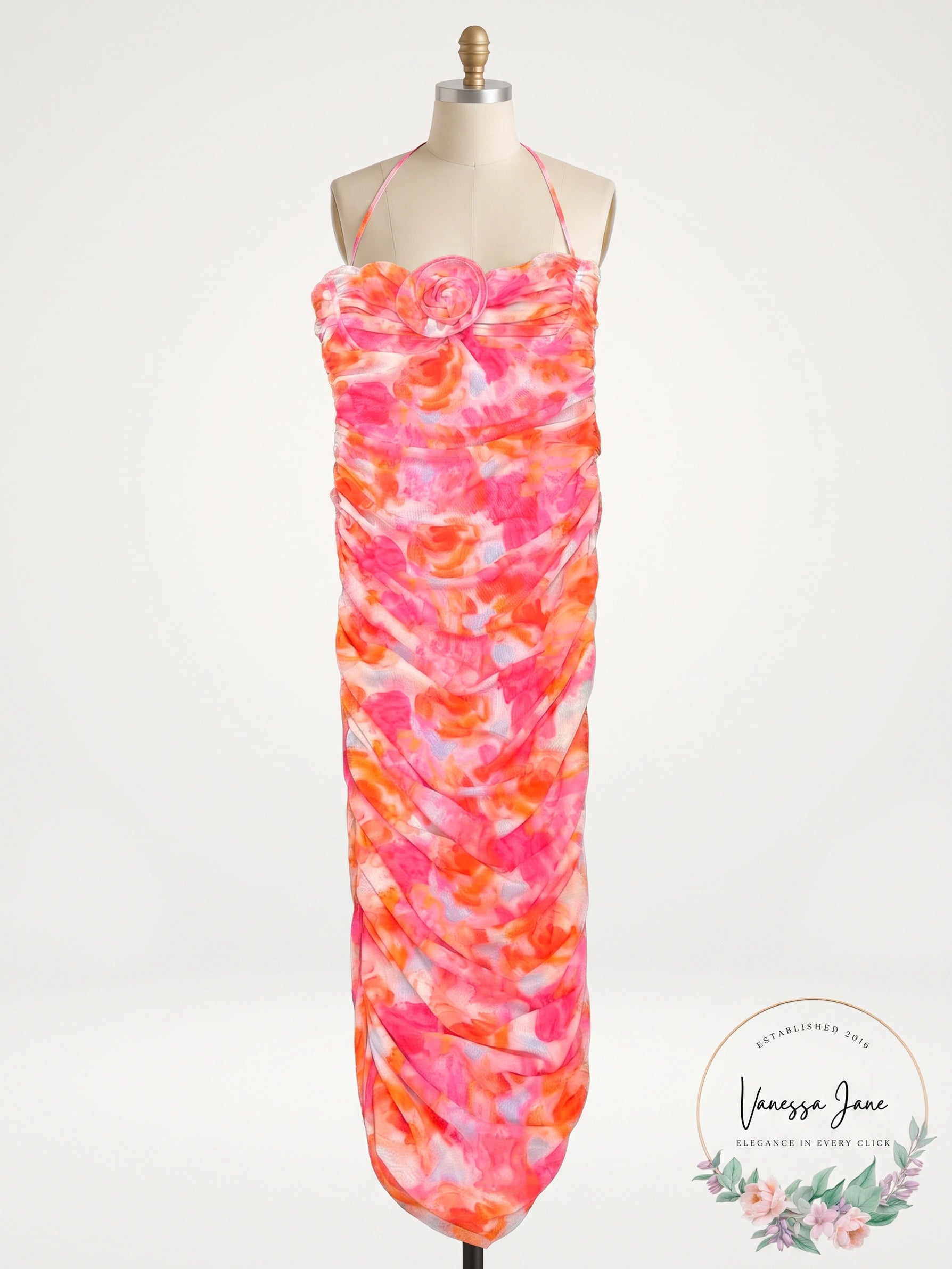 Zara Printed Tulle Dress, Size Small