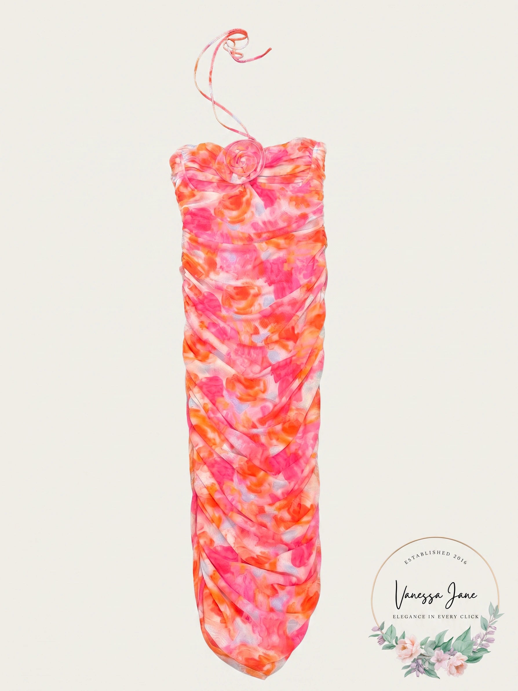 Zara Printed Tulle Dress, Size Small