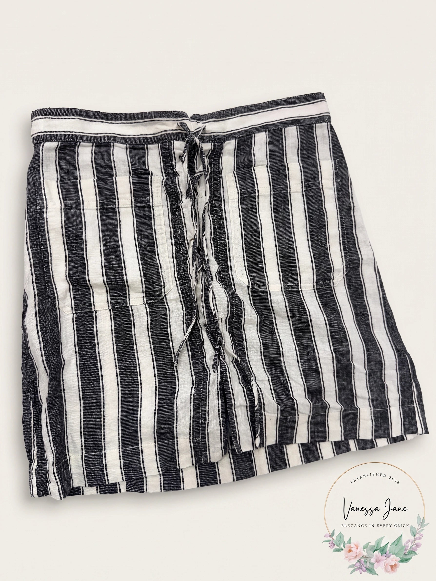 Madewell striped lace-up mini skirt, Size OO