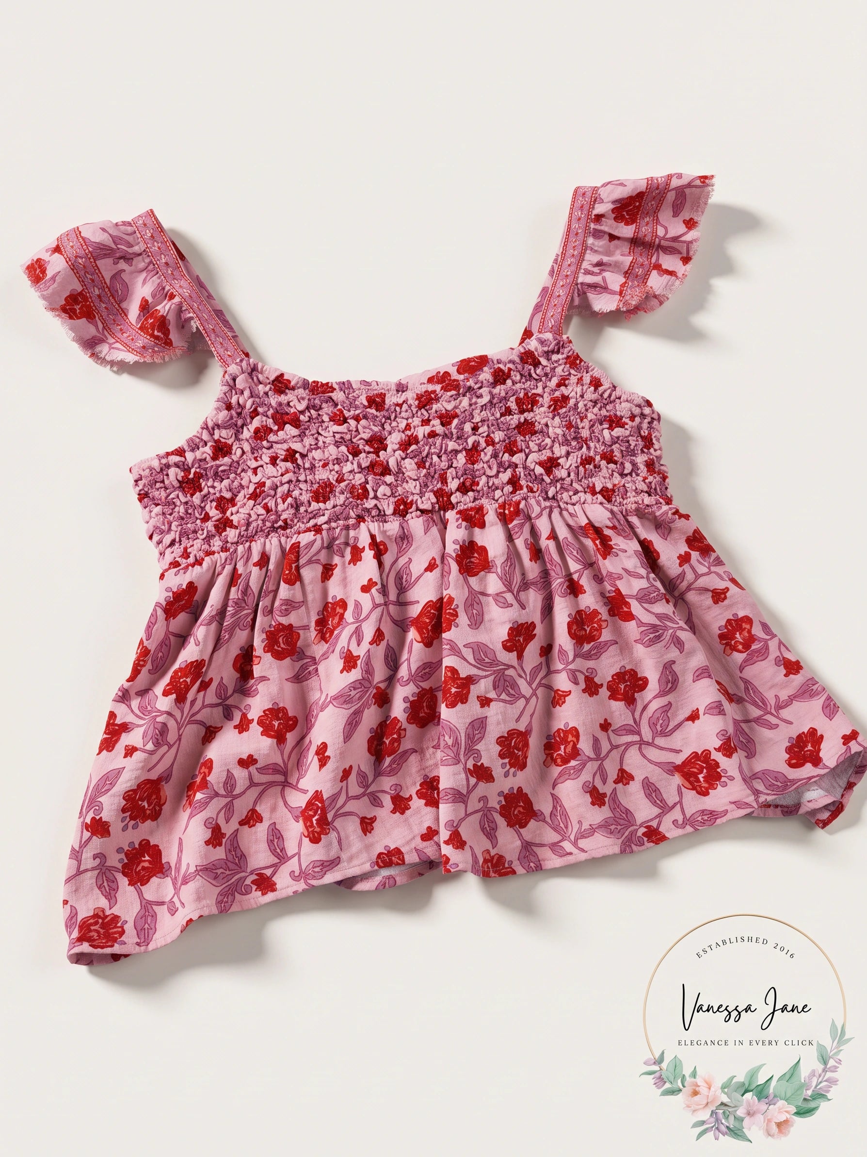 Versona Nala Printed Babydoll Top, Large