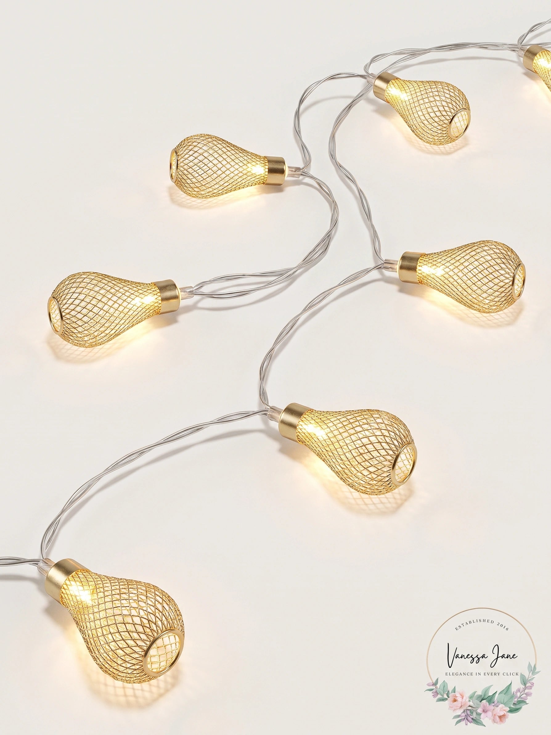 Signature Battery Operated Dome Metal Cap LED Light String, Silver, 4.5-Feet