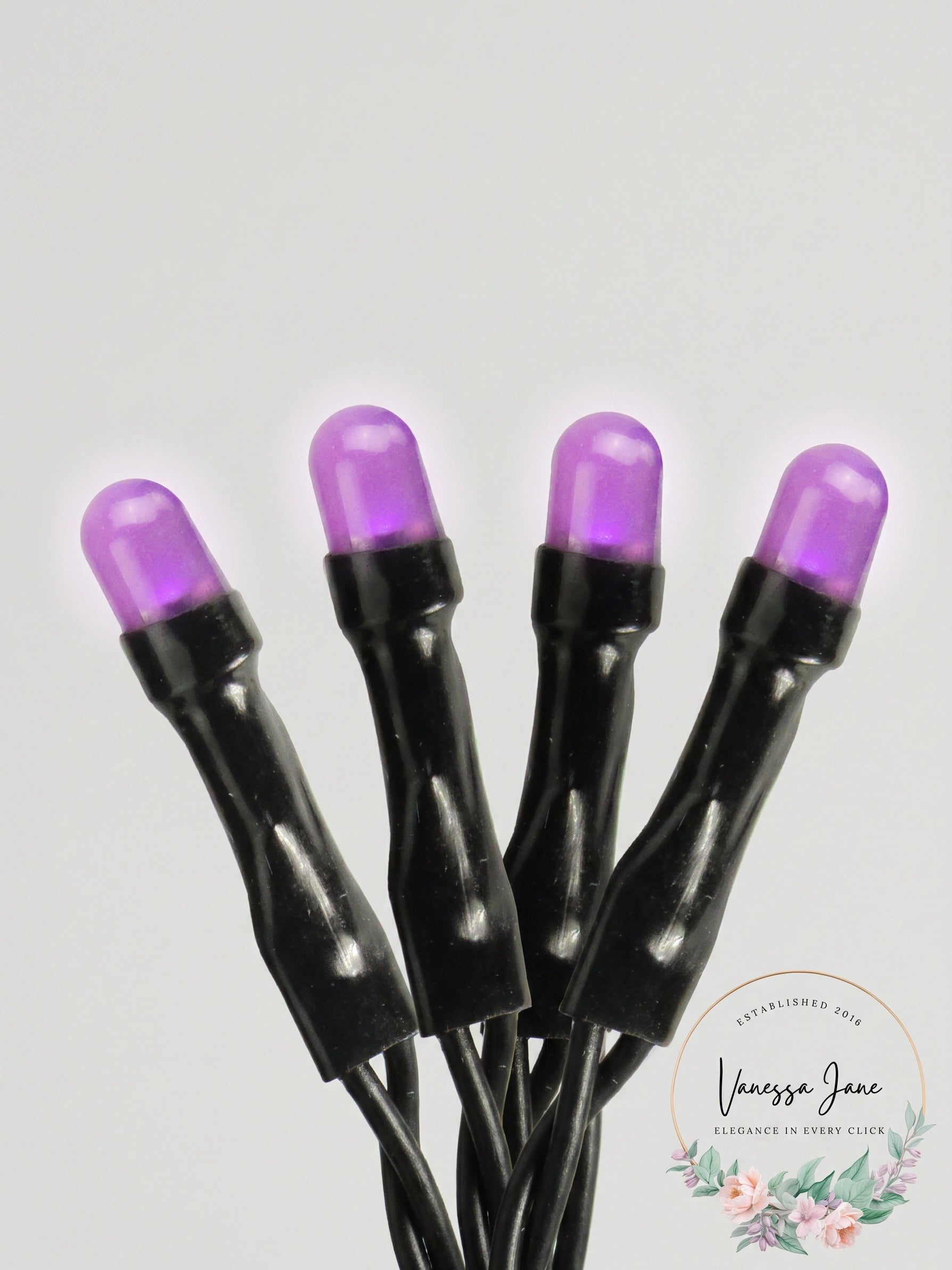 Purple LED Micro Halloween Lights - 5.7 Ft