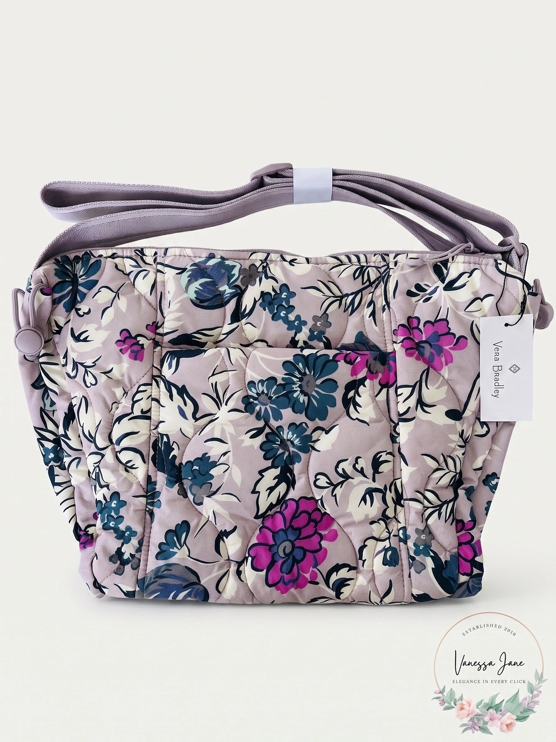 Vera Bradley Featherweight Crossbody in Fresh-Cut Floral Lavender