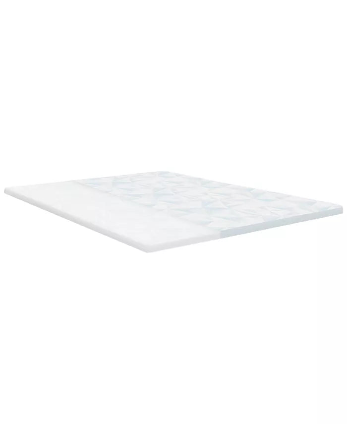 SERTA ARCTIC 2 in., 25x Cooling Twin Memory Foam Mattress Topper, White