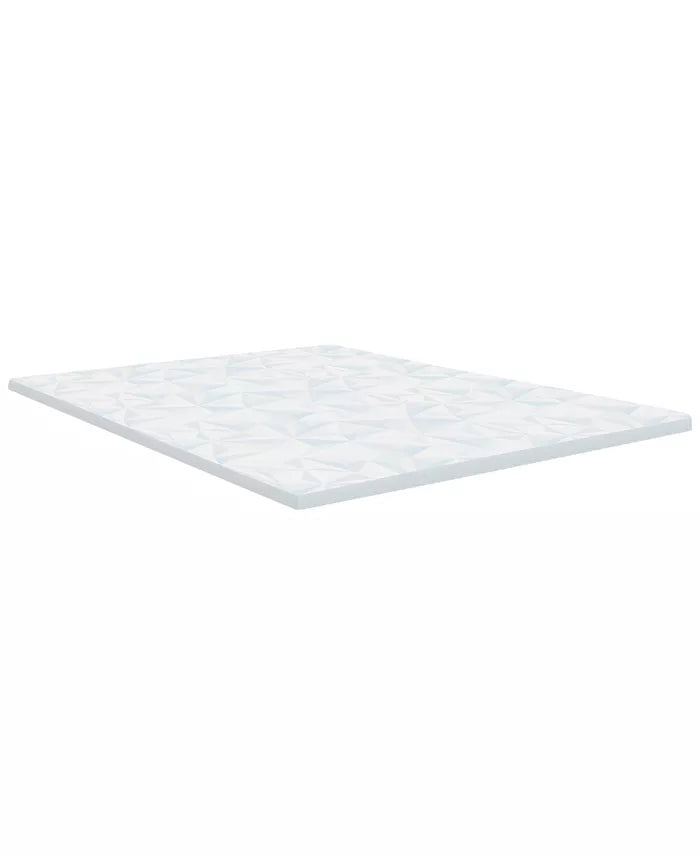 SERTA ARCTIC 2 in., 25x Cooling Twin Memory Foam Mattress Topper, White