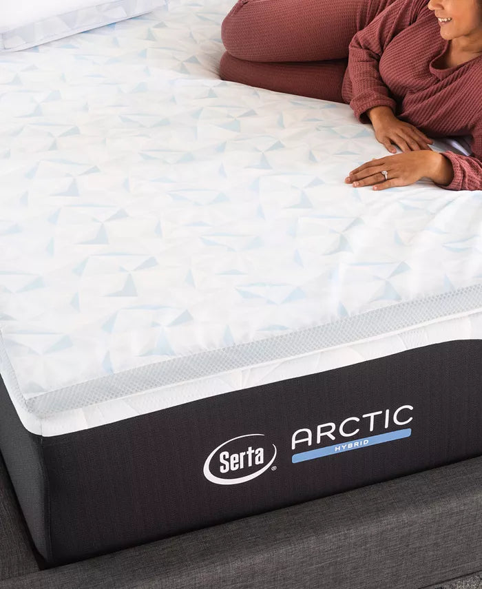 SERTA ARCTIC 2 in., 25x Cooling Twin Memory Foam Mattress Topper, White