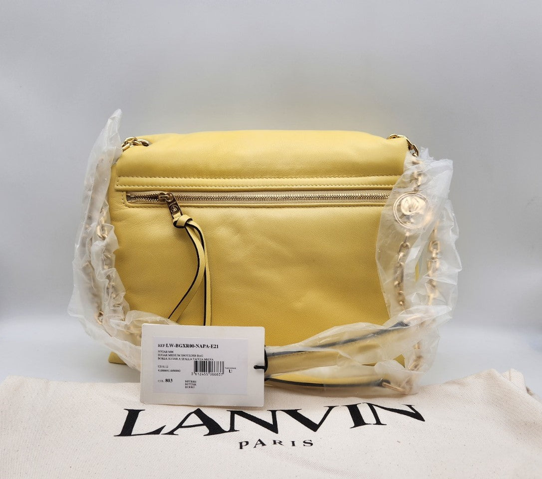 Lanvin Paris Sugar Medium Crossbody Bag, Butter