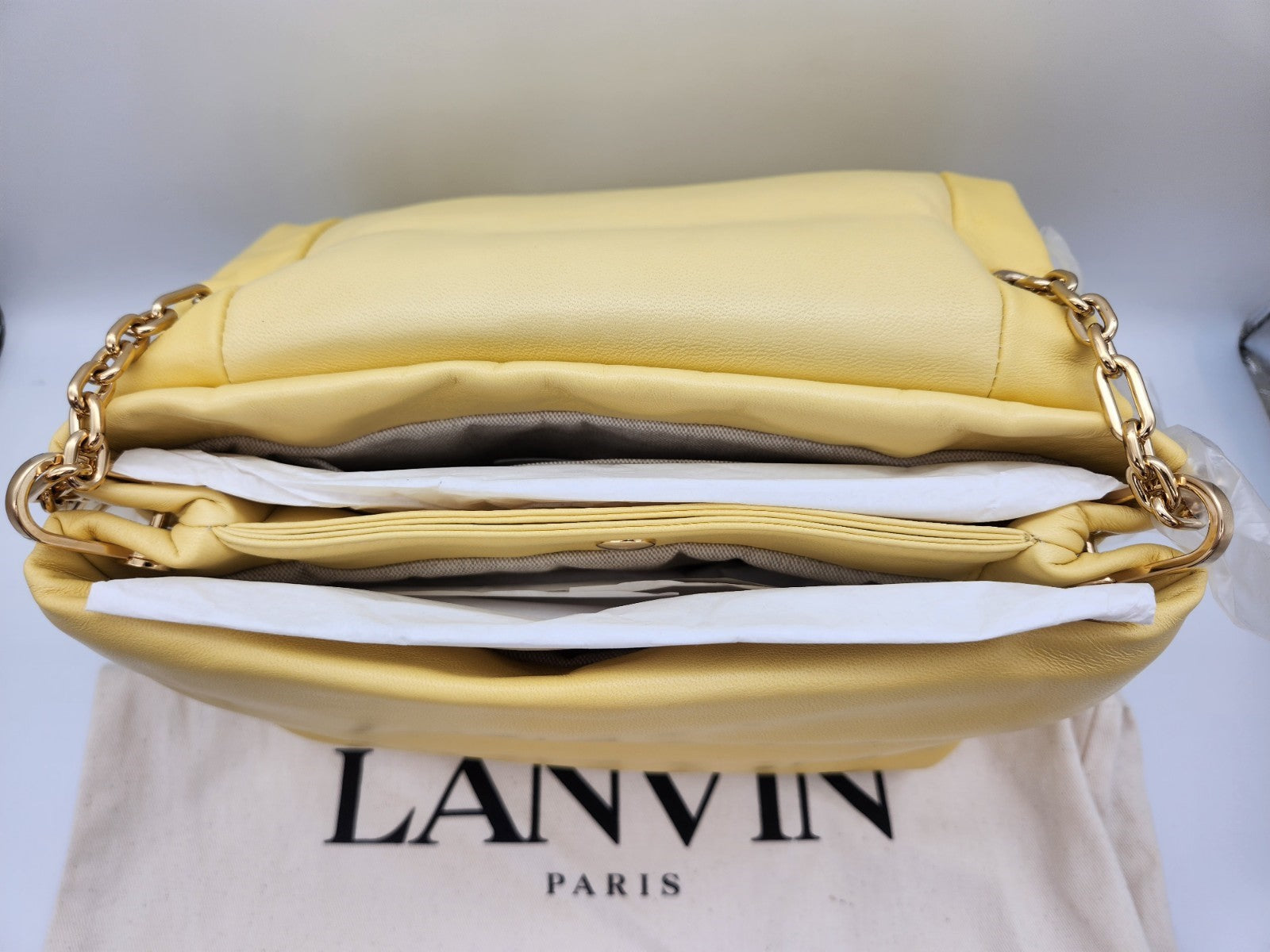 Lanvin Paris Sugar Medium Crossbody Bag, Butter