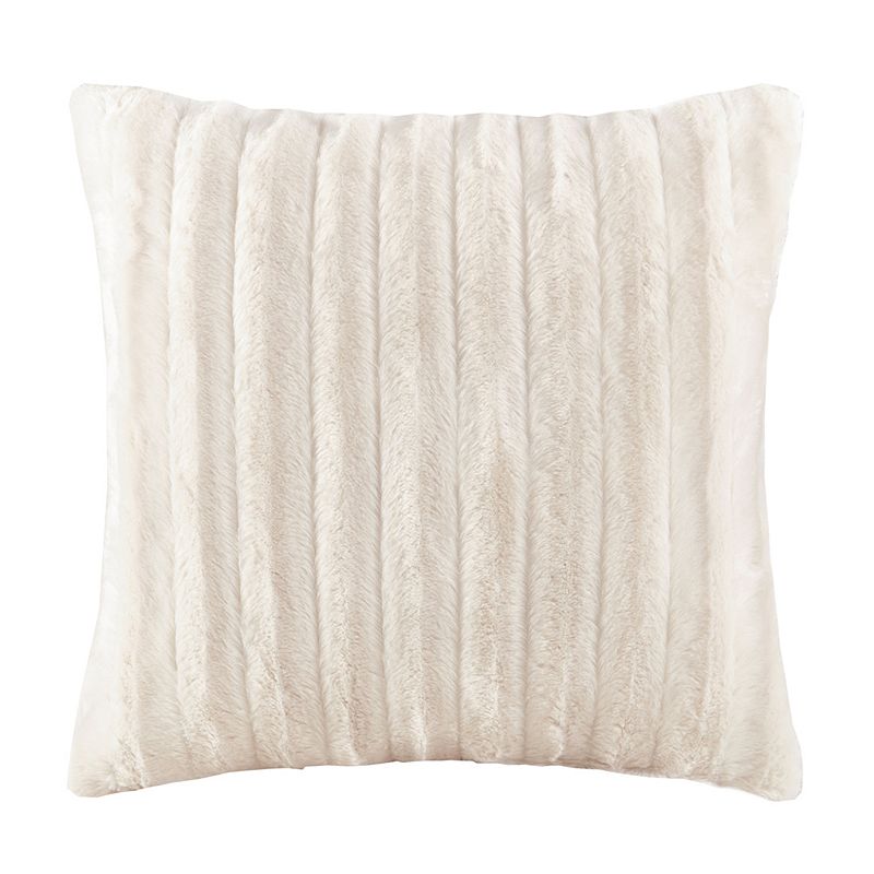 MADISON PARK Duke Ribbed Faux-Fur Decorative Pillow, 20 x 20