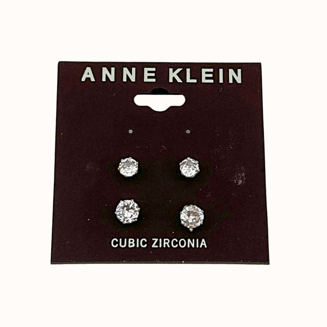 Anne Klein Glass Stone Stud Earring Set