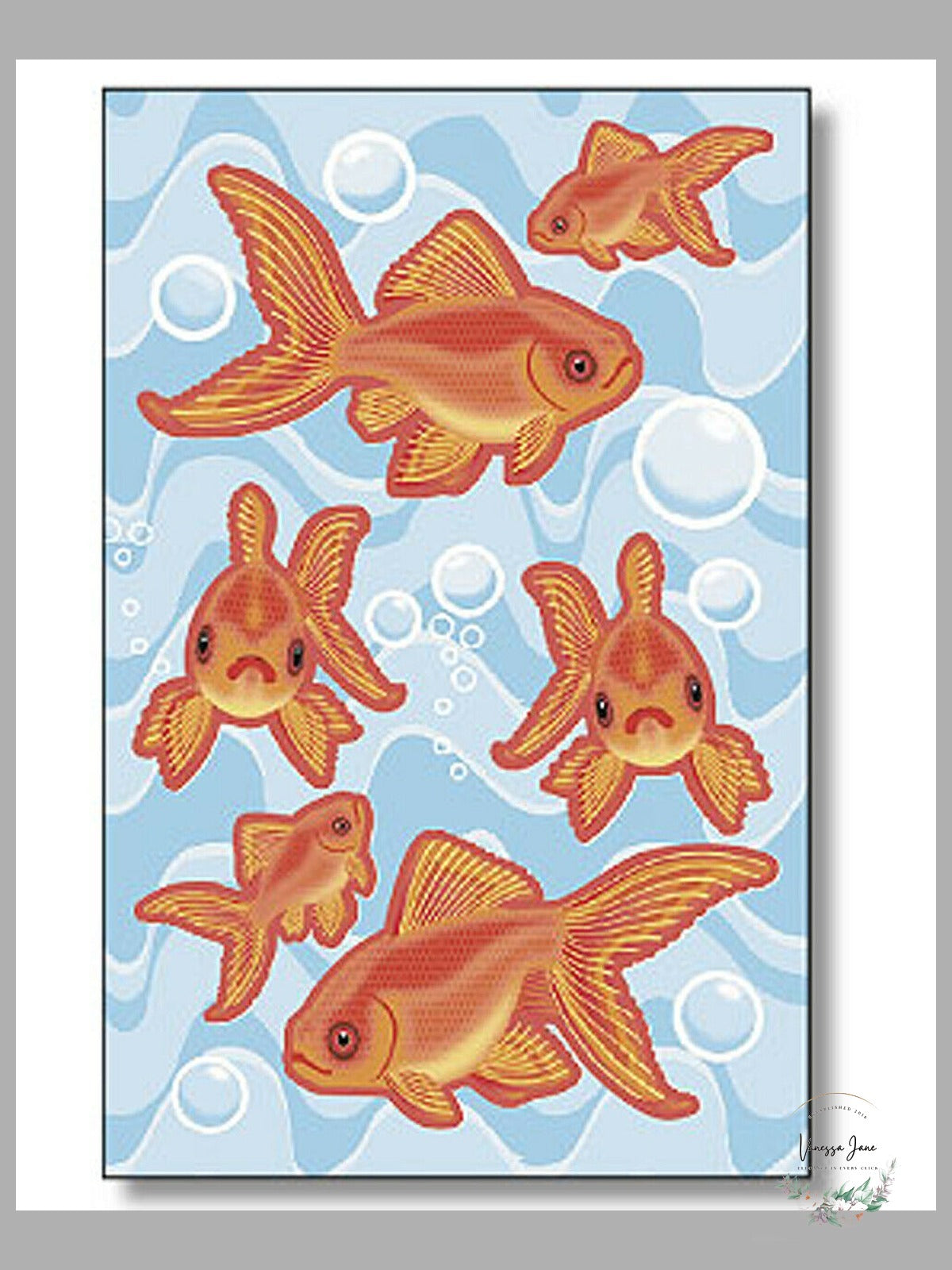 Wallies goldfish decal sheet