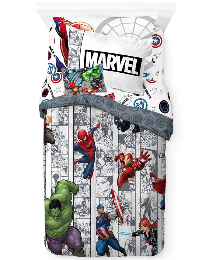 Disney Avengers Comic Punch 6-Pc. Twin Comforter Set - Multi