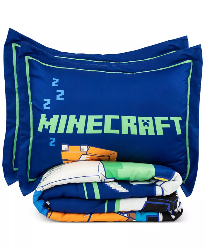 Minecraft Friendly Stripe 8-Pc. Full Comforter Set