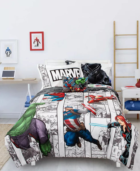 Disney Avengers Comic Punch 6-Pc. Twin Comforter Set - Multi