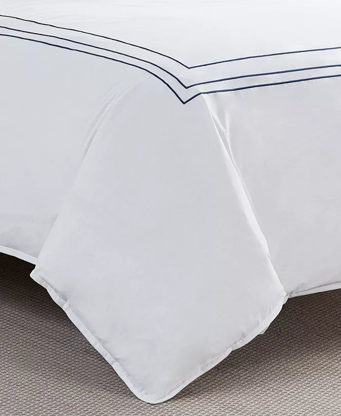 NAUTICA Alden White Embroidered 2-Piece Duvet Cover Set, Twin