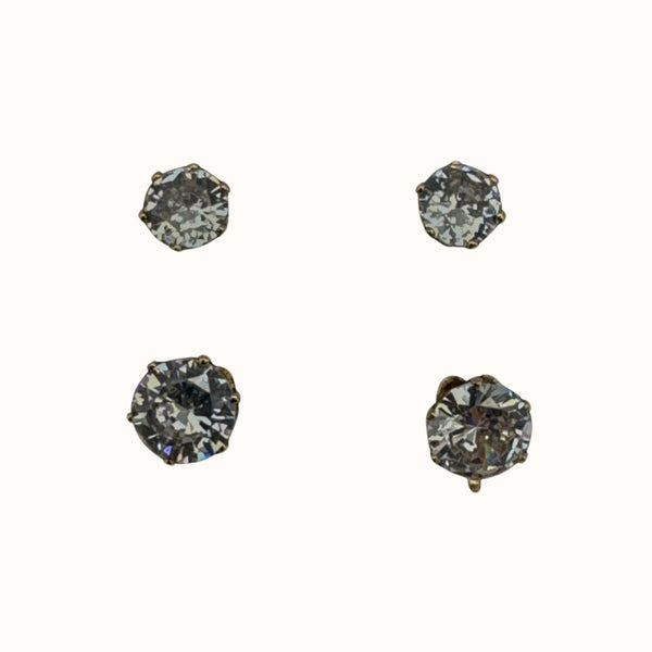 Anne Klein Glass Stone Stud Earring Set