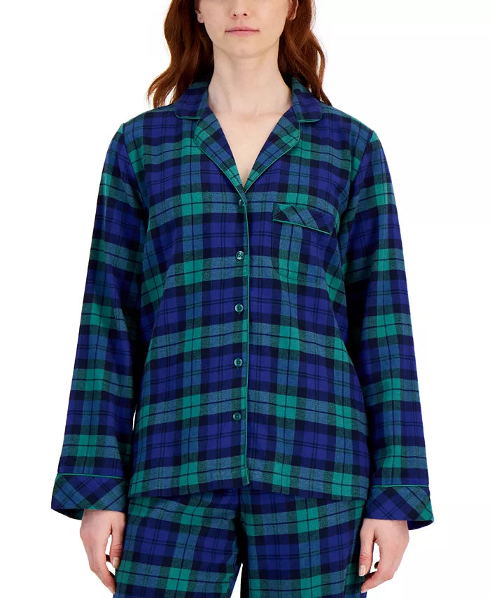 Family Pajamas Matching Womens Plaid Pajama Set, Size Medium