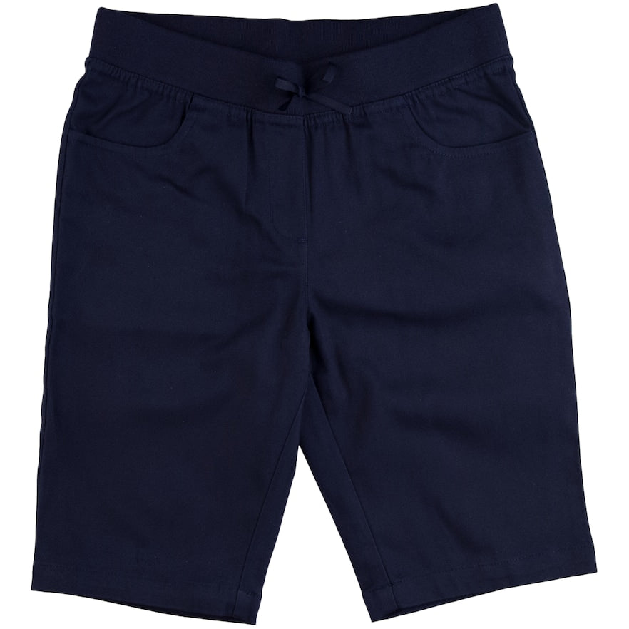 Chaps School Uniform Pull-on Bermuda Shorts, Girls, Blue, 16R