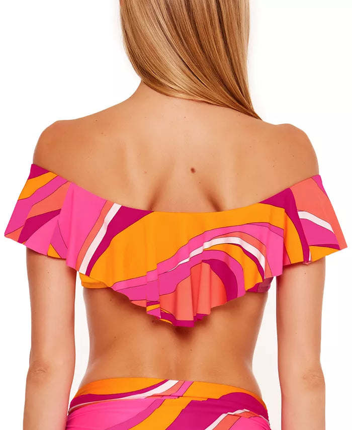 Trina Turk Swim  Vivid Vista Off the Shoulder Bandeau, Size 4