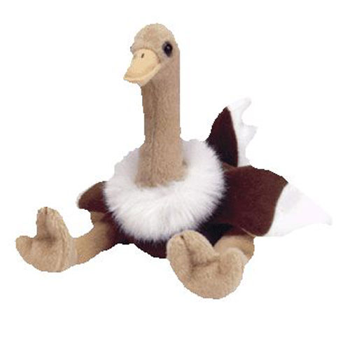 Stretch the Ostrich - TY Beanie Baby - With Errors - PVC Pellets