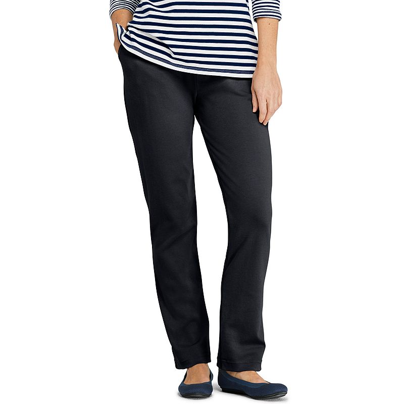 Lands End Womens Sport Knit High Waist Pants,
