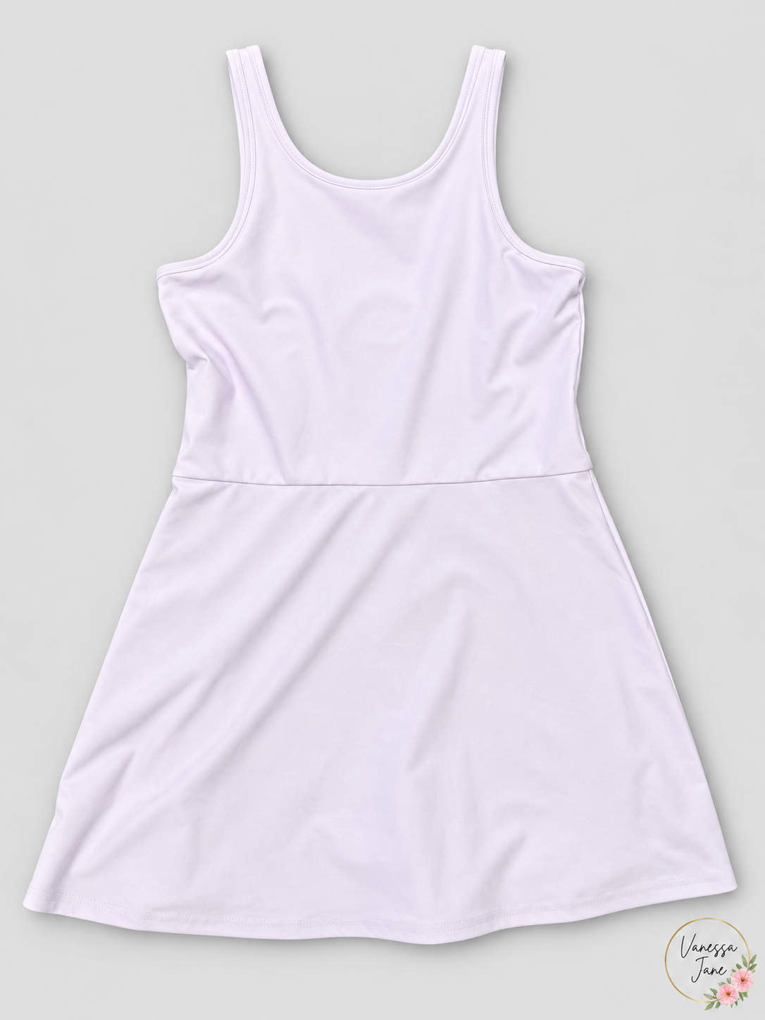 PowerSoft Girls Sleeveless Ribbed Athletic Dress, Size 14–16