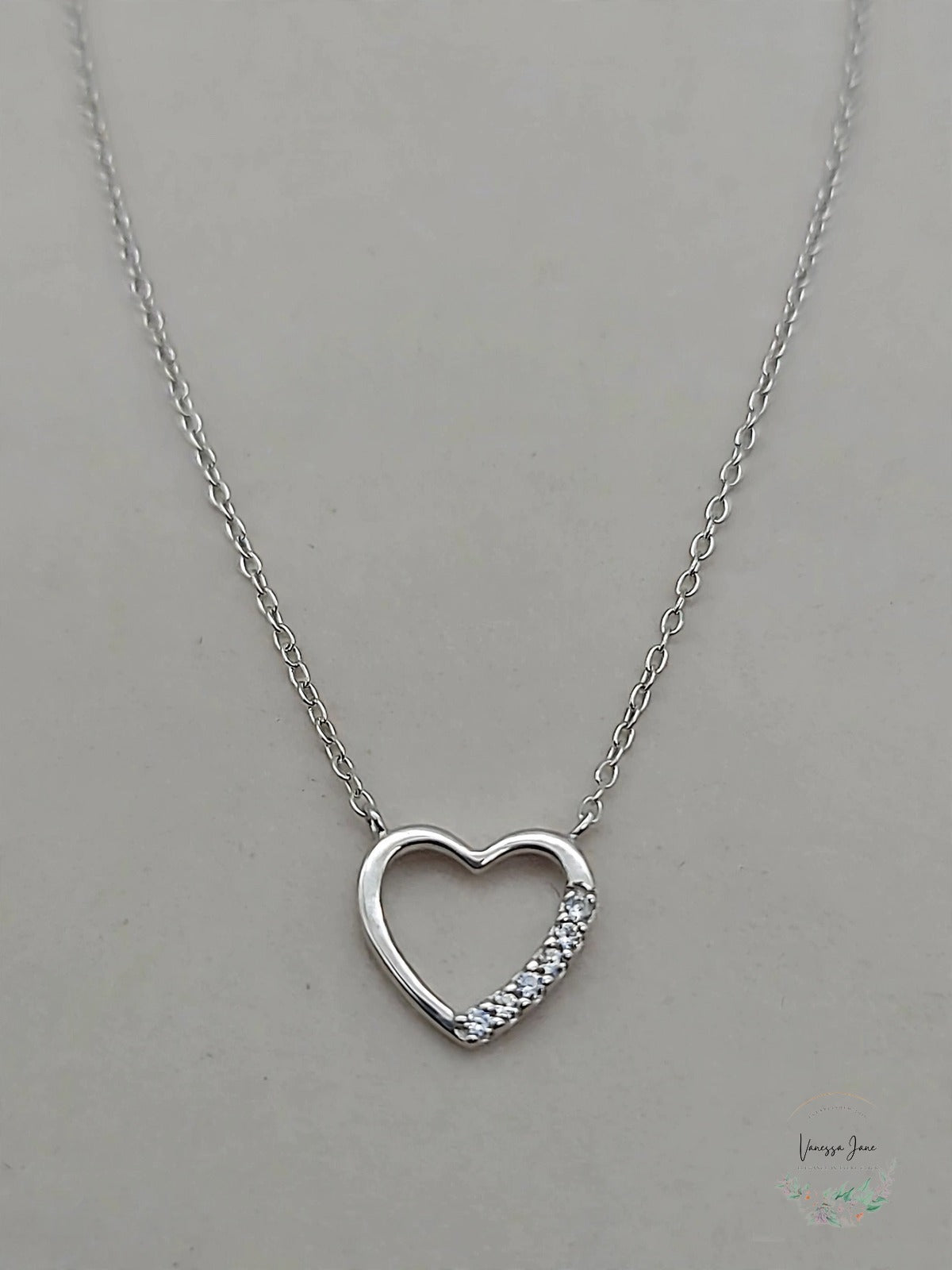 Giani Bernini CZ heart necklace stock