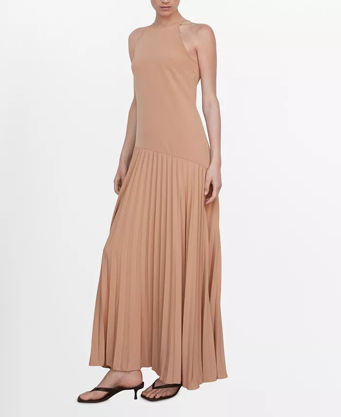 mango dress pleated Mango Pink Pleated Asymmetric Dress by Mango