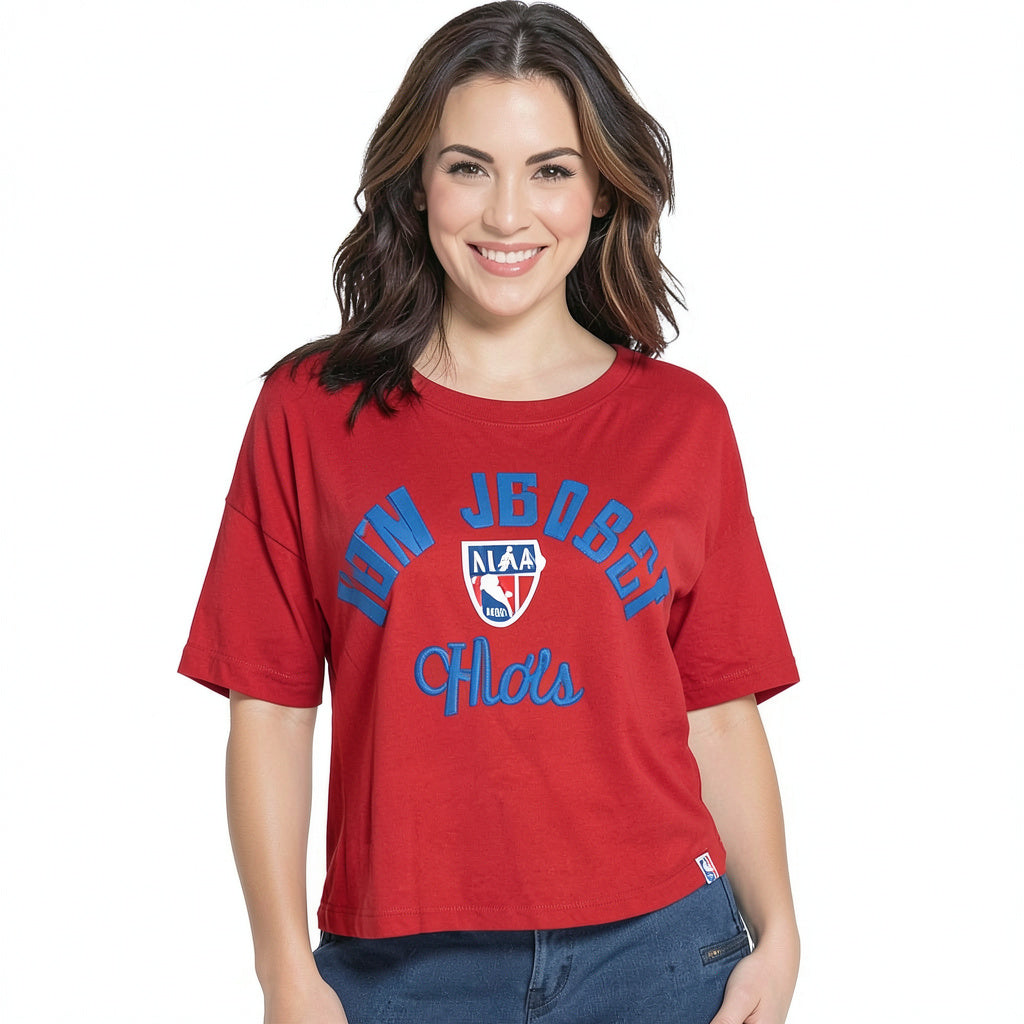 NBA New Jersey Nets Adult Women Touch Base Reversible Tee, Size XL