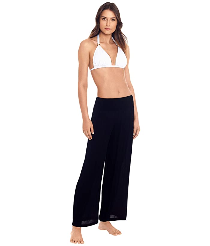 Lauren Ralph Lauren Crinkle Smoked wide leg Cover Up Pants