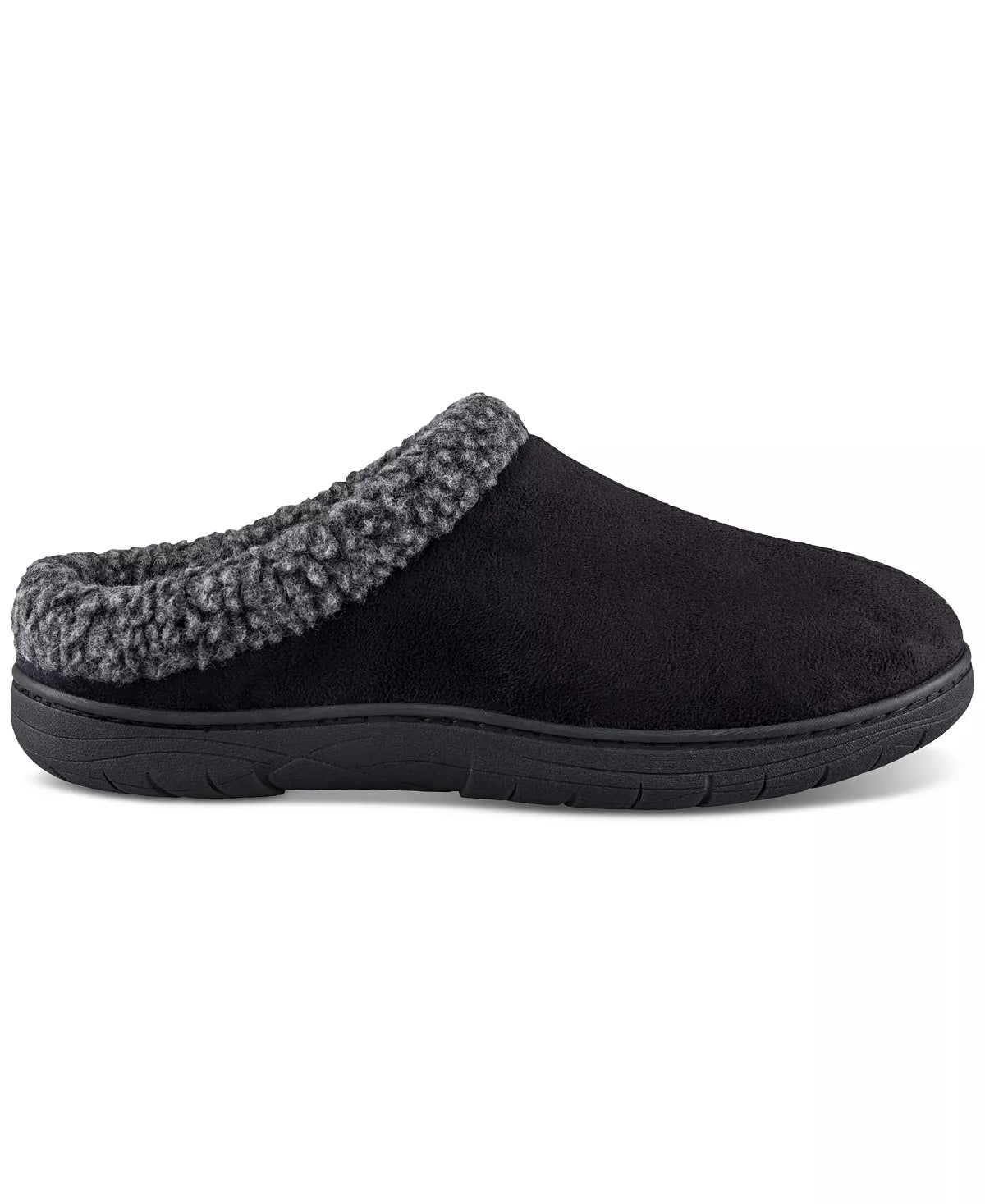 32 Degrees Mens Roll Collar W/Sherpa Clog Comfort Slippers