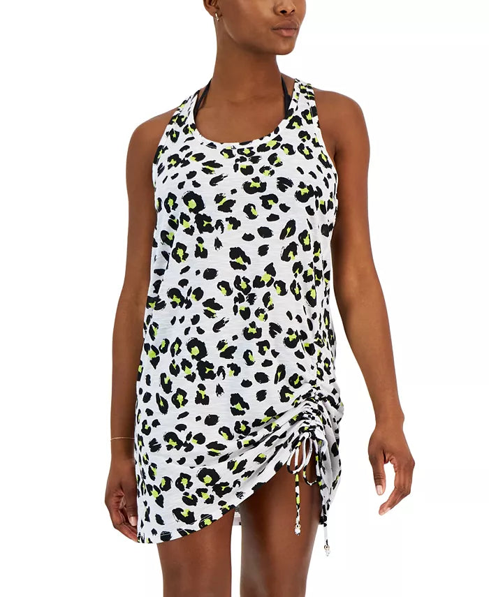 Miken Animal-Print Cover-up, Size XS