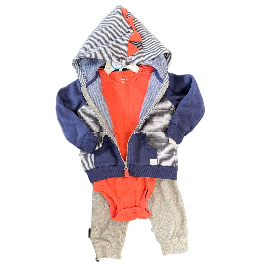 Carters Baby Boys 3-Pc. Hooded Fleece Jacket, Bodysuit and Pants