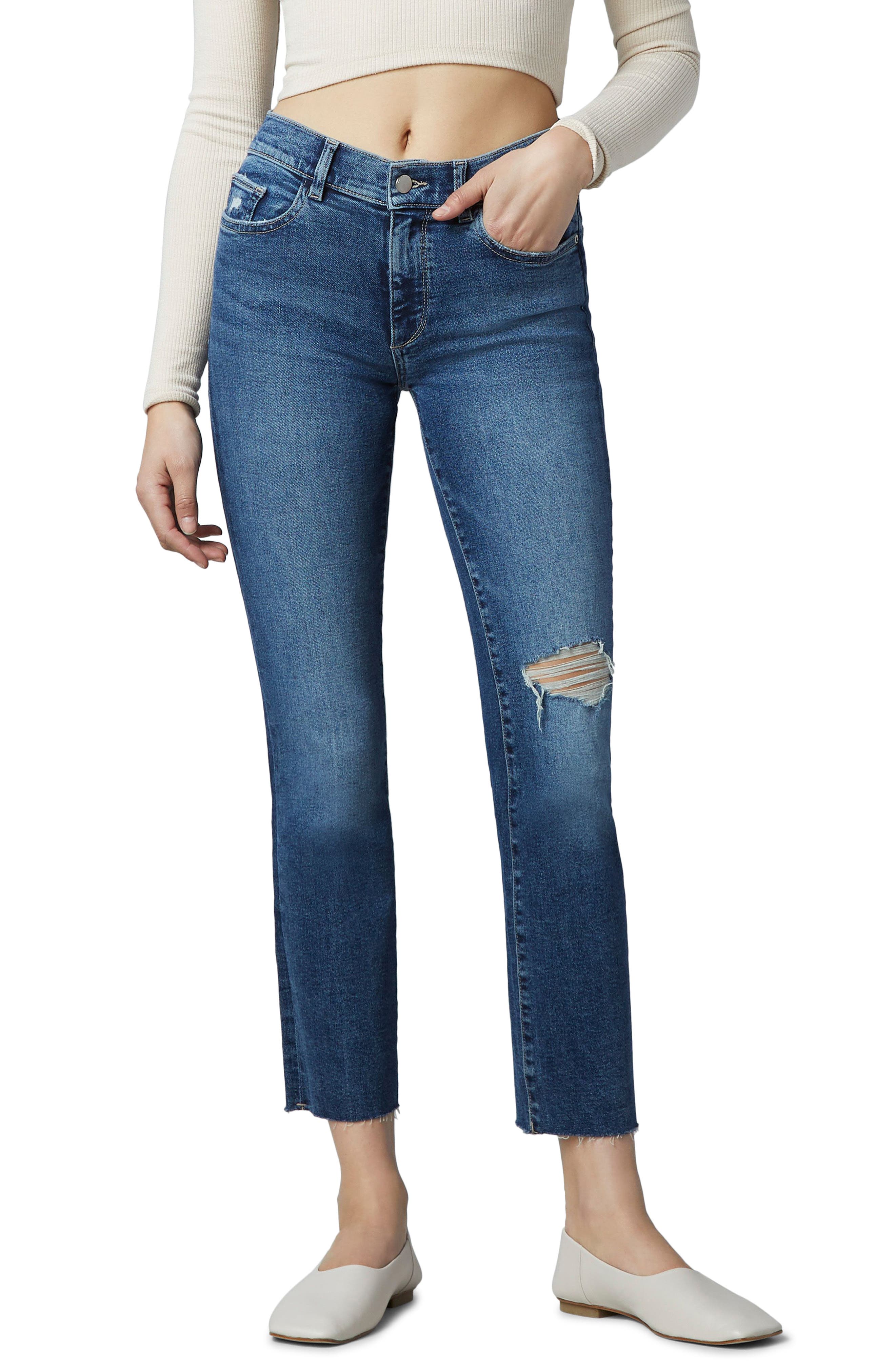 DL1961 Womens Mara Instasculpt Ankle Straight Leg Jeans