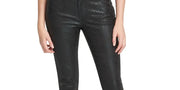 DKNY Women's Snake Embossed Everywhere Skinny Jeans, Black,Size 25