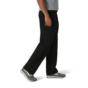 Wrangler Authentics Mens Big & Tall Classic Twill Relaxed Fit Cargo Pant, Black