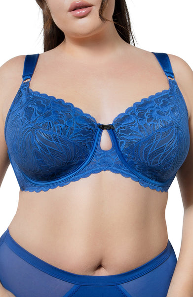 PARFAIT Women S Charlotte Lace Unlined Bra - Sapphire - 34DD