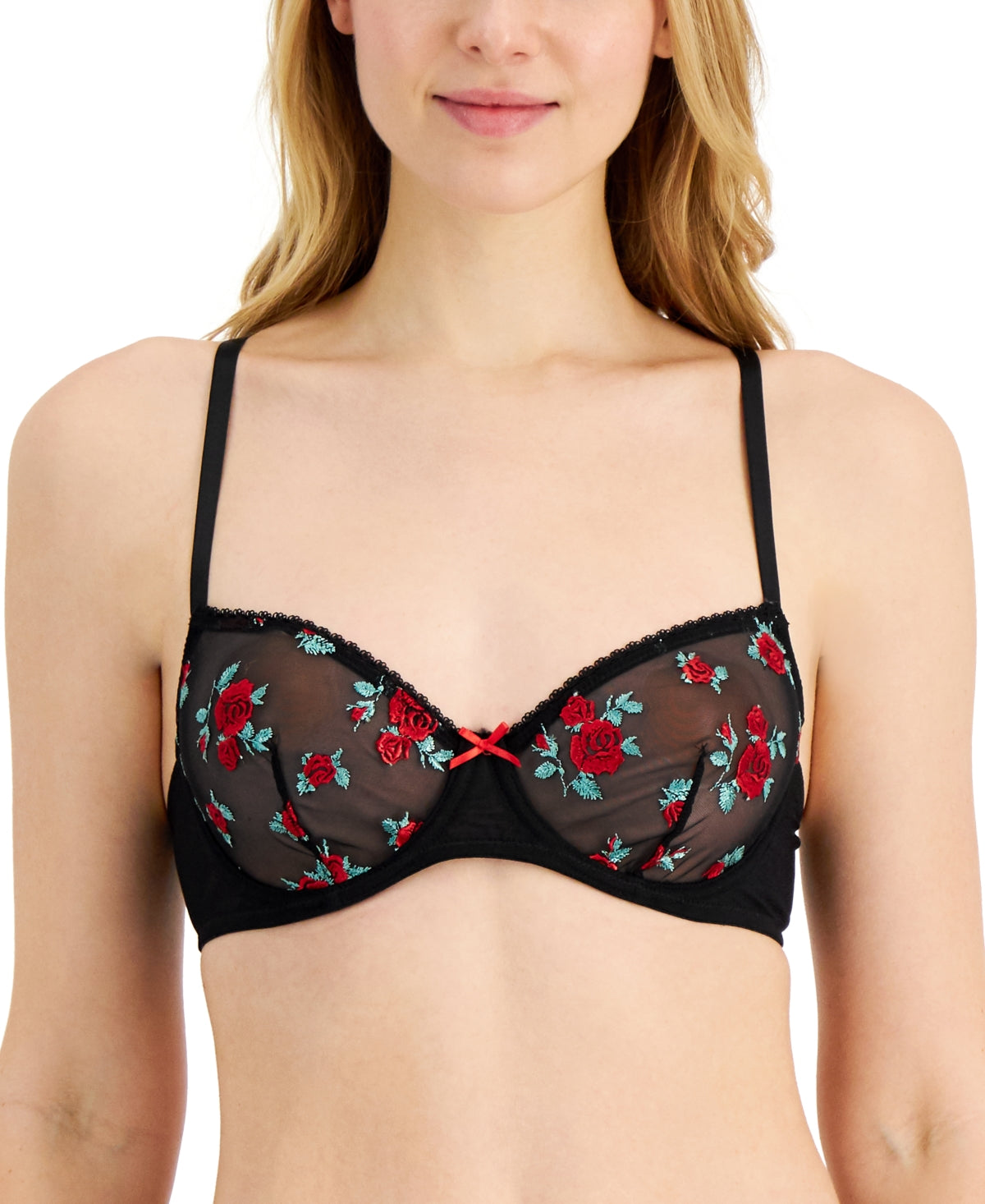 Inc International Concepts Rose Embellished Bra