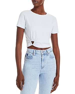 Aqua Cropped Ring Top