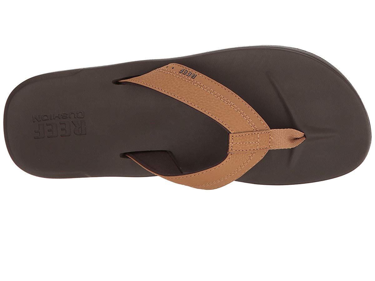 Reef Men Slip On Flip Flop Thong Sandals Contoured Cushion Size US 7 Brown