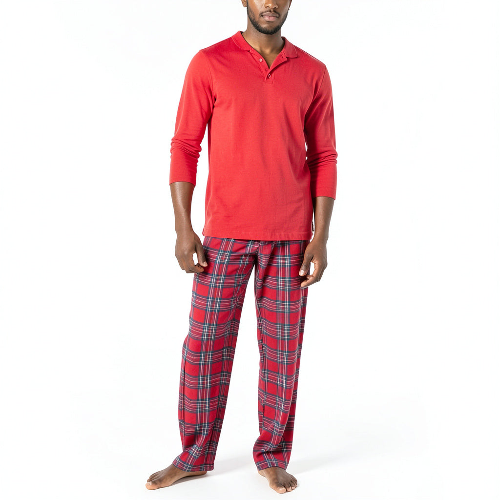 Matching Mens Mix It Brinkley Plaid Family Pajama Set, Size XXL