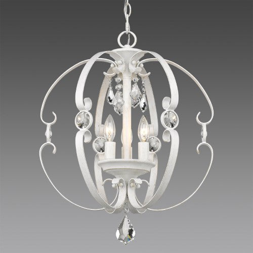 Golden Lighting Ella Pendant, 3-Light, French White, 18W (1323-3P FW AJDX)