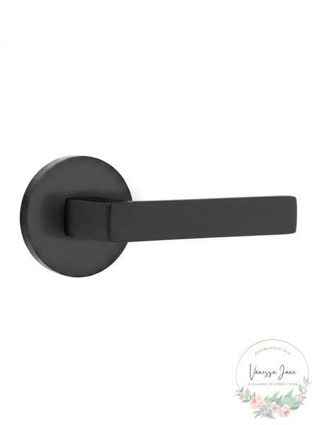 Emtek Concealed Fastener Passage Set with Disk Rosette and Dumont Levers