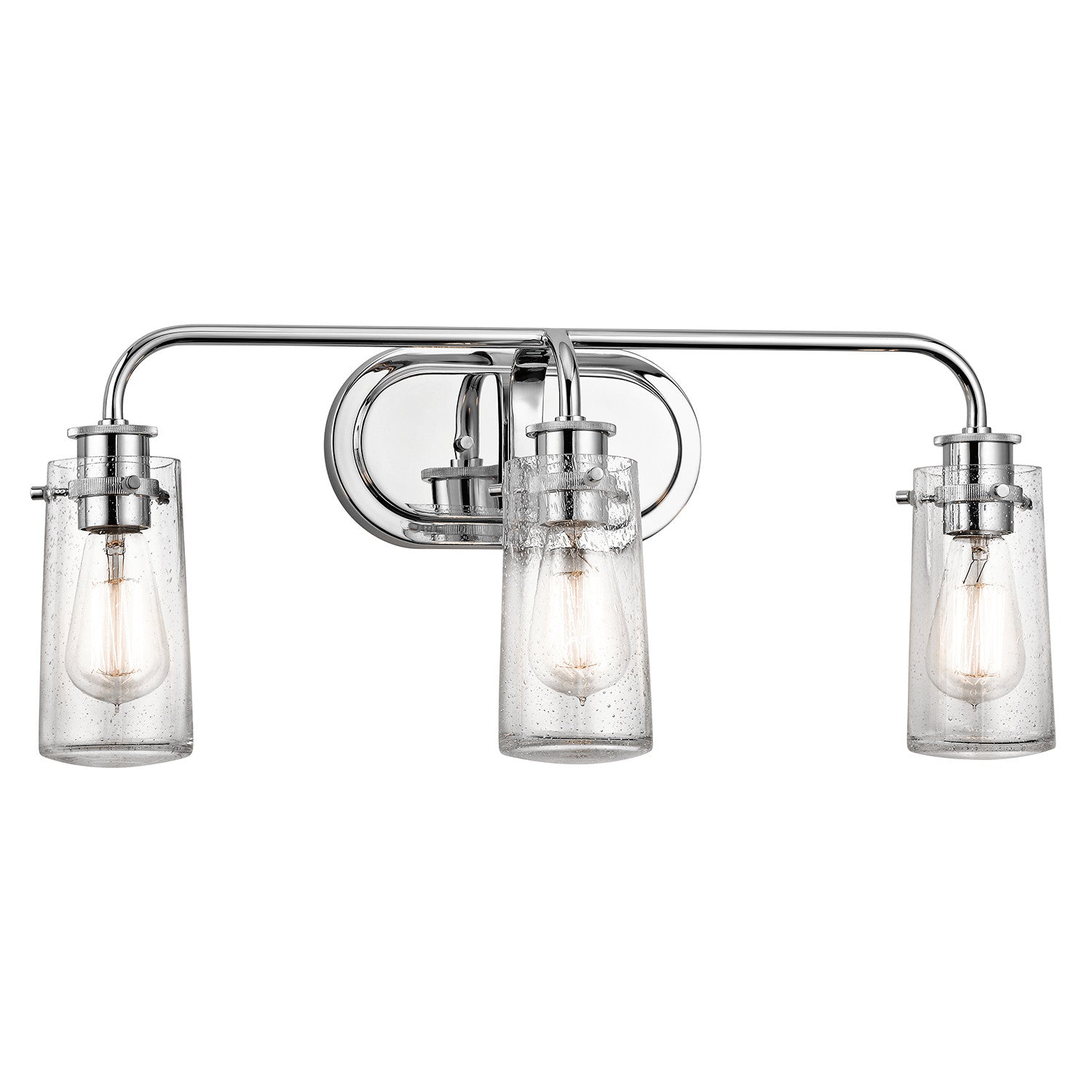 Kichler Braelyn 3 Light 24Inches Seeded Glass Vanity Light