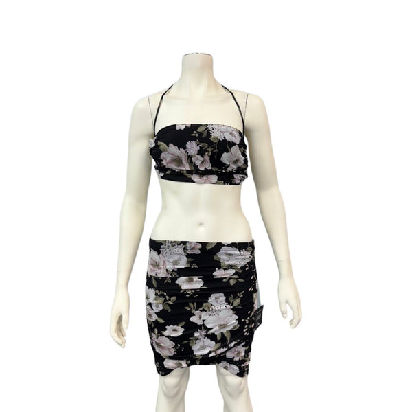 Lulus Womens Two-Piece Floral Top and Skirt Set, Large