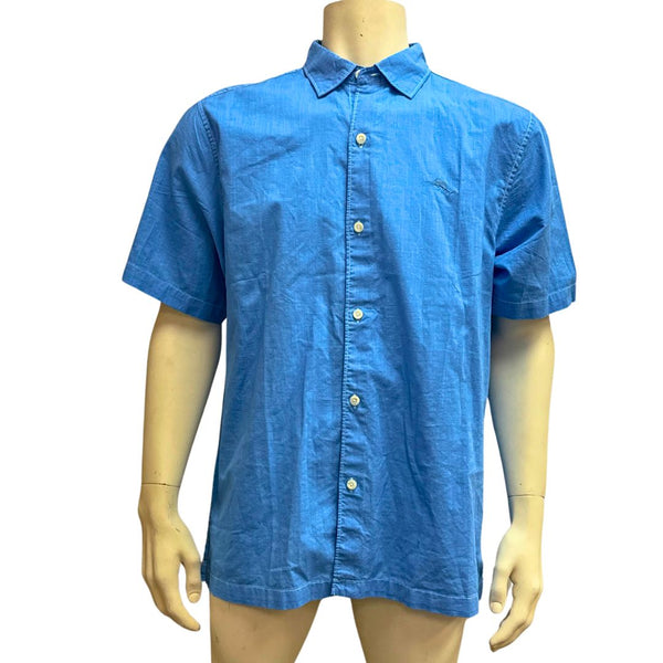 Tommy Bahama Big Sky Blue Al Fresco Tropics Camp Shirt, Size Large