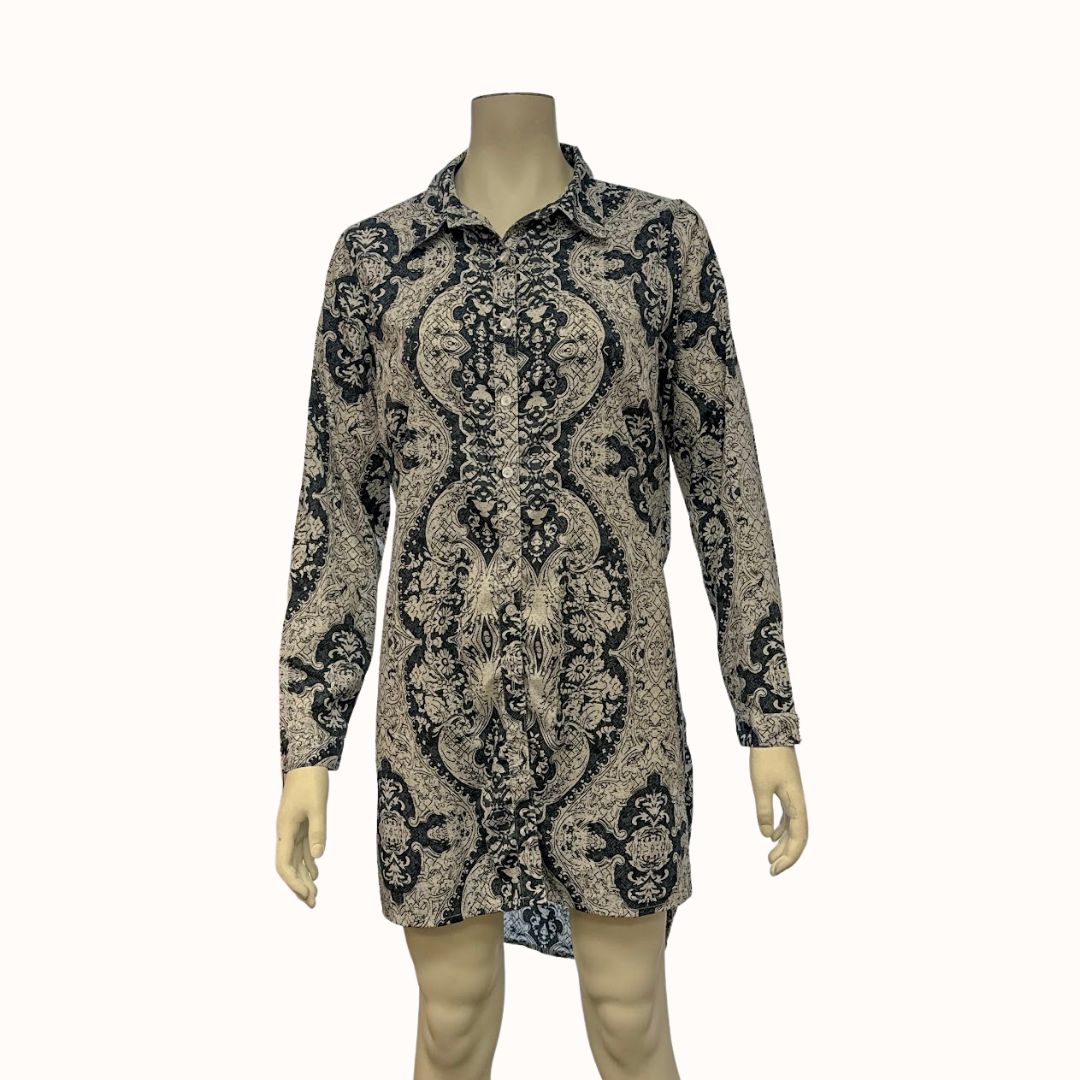 Boohoo Printed Shirt Dress Size 12