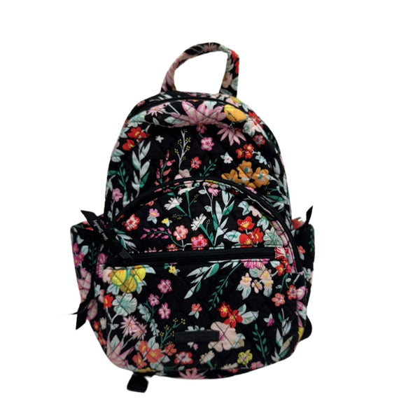 Vera Bradley Bright Fiesta Floral Print Quilted Zip-Up Campus Backpack