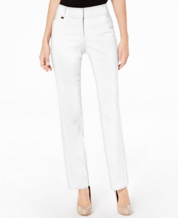 Jm Collection Curvy-Fit Straight-Leg Pants